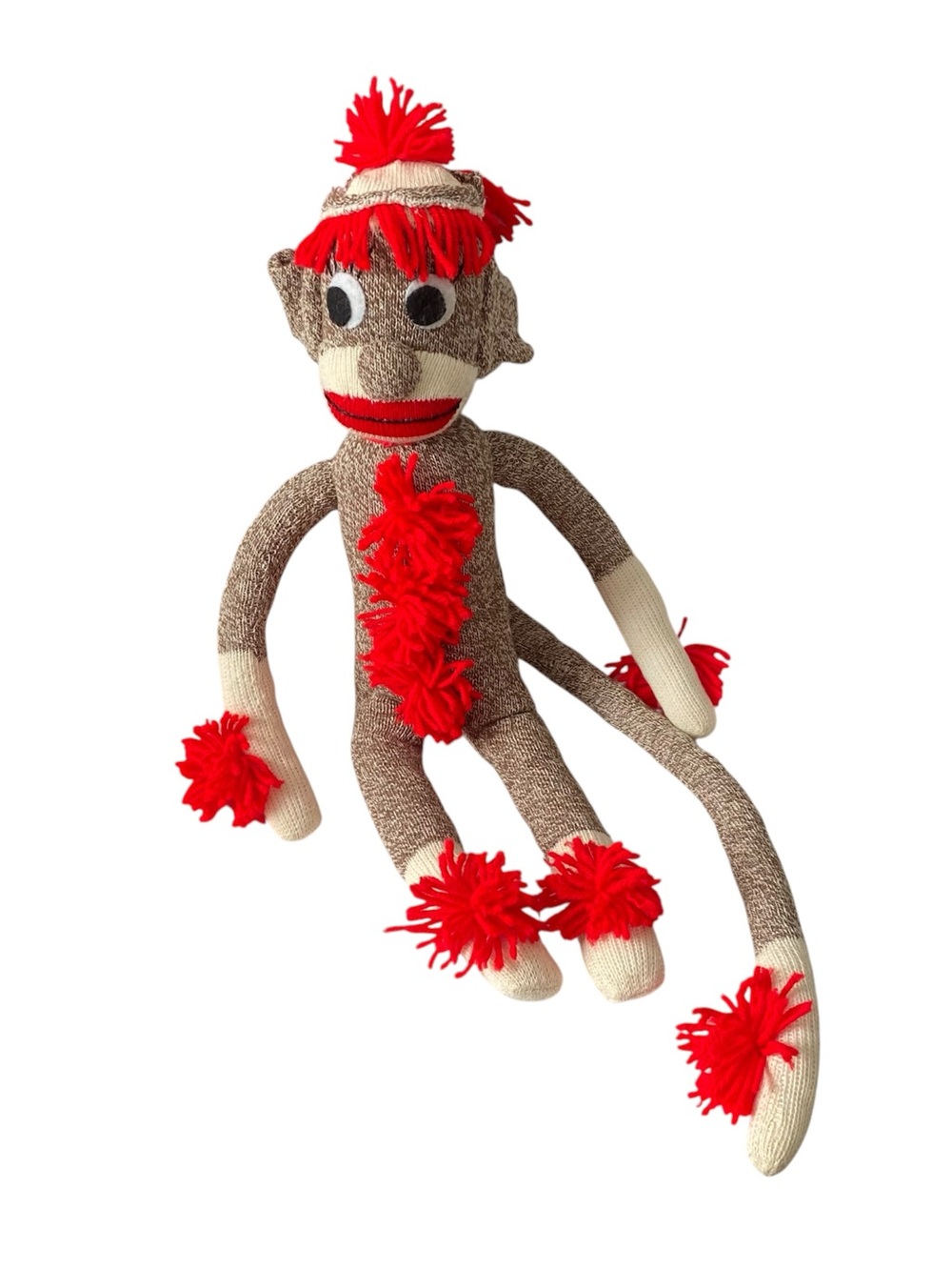 Hand-Sewn Sock Monkey Doll Large 23”